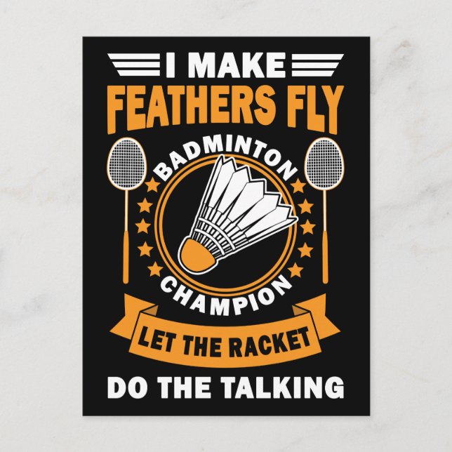 Badminton Quote Vintage Design   Postcard (Front)
