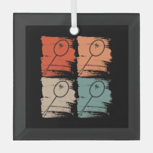 Badminton Racket Badminton Retro Glass Tree Decoration