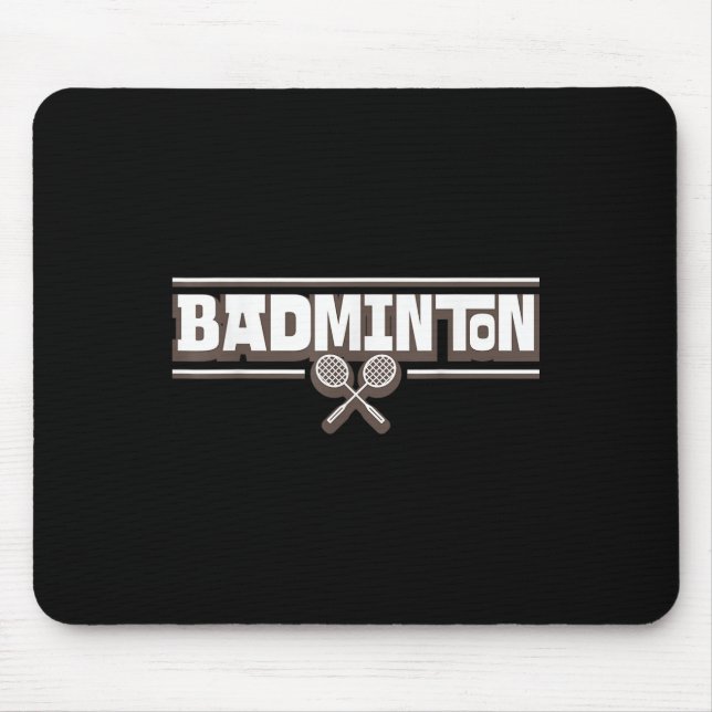 Badminton Racket - Funny Badminton Player  Mouse Mat (Front)