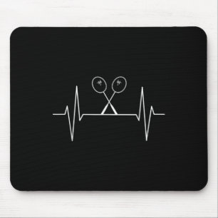 Badminton Racket Heartbeat Badminton Player, Shutt Mouse Mat