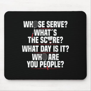 Badminton Racket Serve Shuttle Player Badminton Pl Mouse Mat