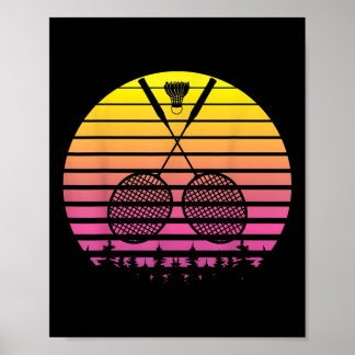 Badminton Racket Shuttle Fun Sports Player Coach G Poster