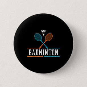 Badminton Racket Shuttle Team Coach Badminton Play 6 Cm Round Badge
