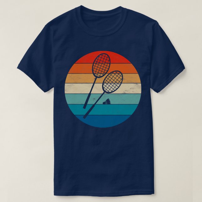 Badminton Rackets and Shuttlecock T-Shirt (Design Front)