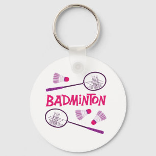 Badminton Rackets Key Ring