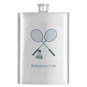 Badminton Rackets Shuttlecock Birdie Custom Hip Flask