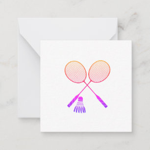 Badminton Rackets Shuttlecock Birdie Ombre  Card