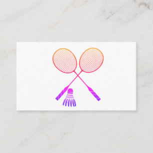 Badminton Rackets Shuttlecock Birdie Ombre Enclosure Card