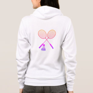 Badminton Rackets Shuttlecock Birdie Ombre Hoodie