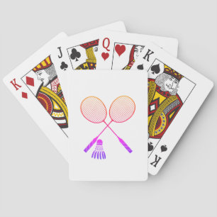 Badminton Rackets Shuttlecock Birdie Ombre  Playing Cards