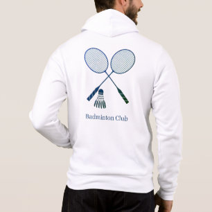 Badminton Rackets Shuttlecock Birdie Personalised Hoodie