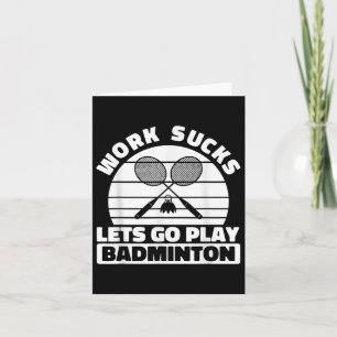 Badminton Racquet Player Racket - Team Court Shutt Card