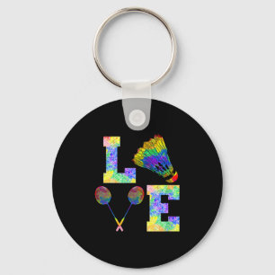 Badminton Racquet Sport Strokes Love  Key Ring