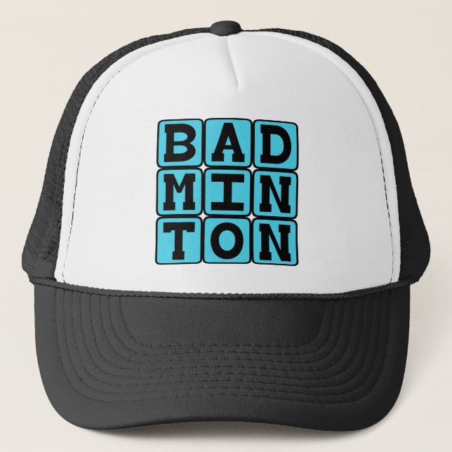 Badminton, Racquet Sport Trucker Hat (Front)