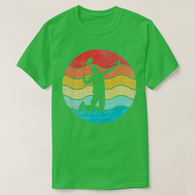 Badminton Retro 1 T-Shirt (Design Front)