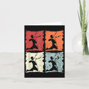 Badminton Retro Badminton Player, Shuttle Card