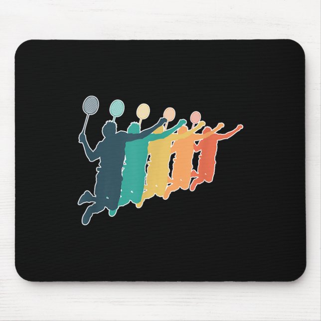 Badminton Retro Racket  Mouse Mat (Front)