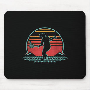 Badminton Retro Vintage 70s 80s Style Player Gift Mouse Mat