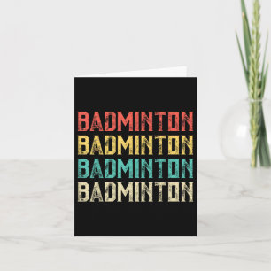 Badminton, Retro Vintage Badminton  Card