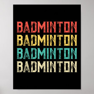 Badminton, Retro Vintage Badminton  Poster