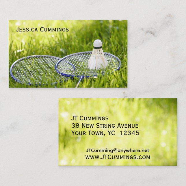Badminton Set to Go Business Card (Front/Back)