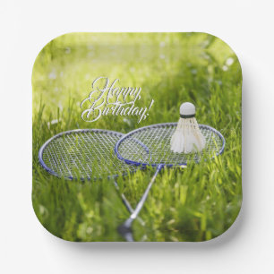 Badminton Set to Go Paper Plate