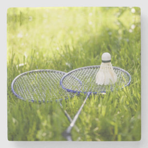 Badminton Set to Go Stone Coaster