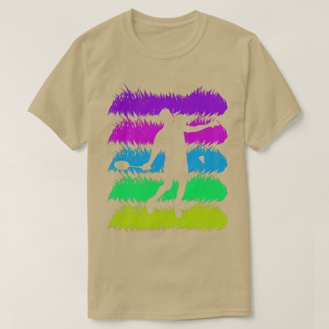 Badminton Shadow with Retro Colours T T-Shirt (Design Front)