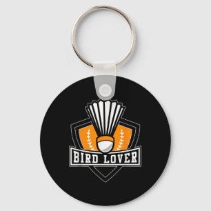 Badminton Shirt Funny Bird Lover Badminton Player Key Ring