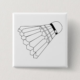 Badminton Shuttle 15 Cm Square Badge