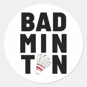 Badminton Shuttle 1 Classic Round Sticker