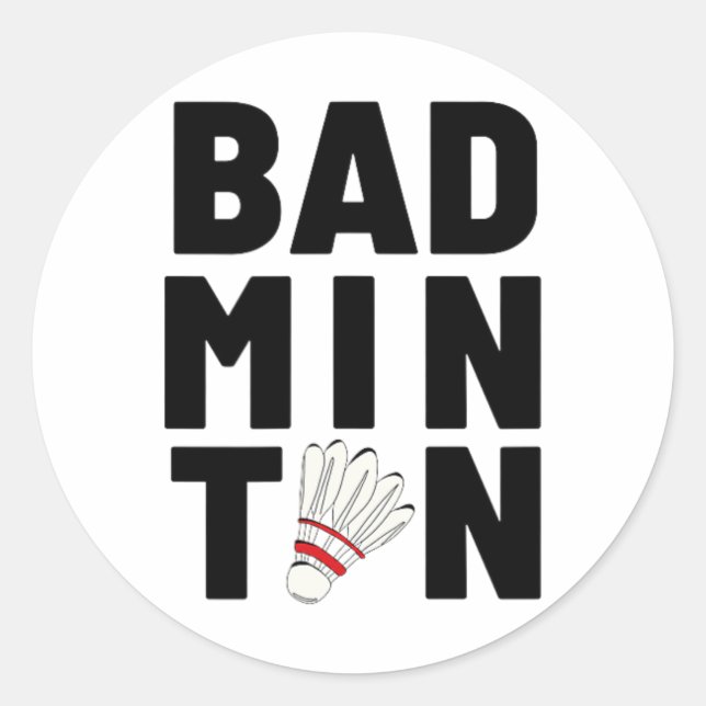 Badminton Shuttle 1  Classic Round Sticker (Front)