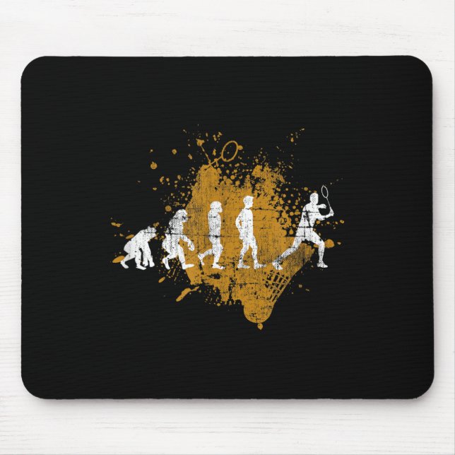 Badminton Shuttle Badminton Player Evolution  Mouse Mat (Front)