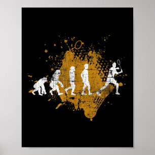 Badminton Shuttle Badminton Player Evolution Poster