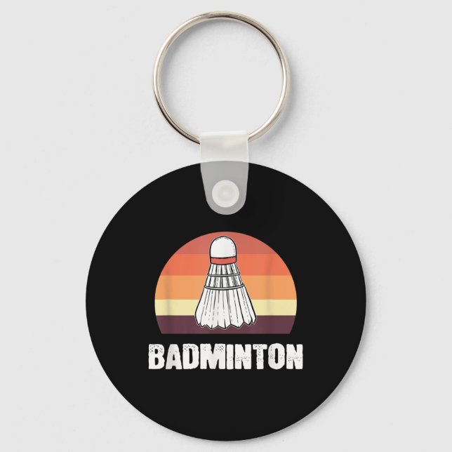 Badminton Shuttle Badminton Player  Key Ring (Front)