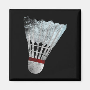 Badminton Shuttle Birdie Tee Shirt Player Gift Ide Magnet