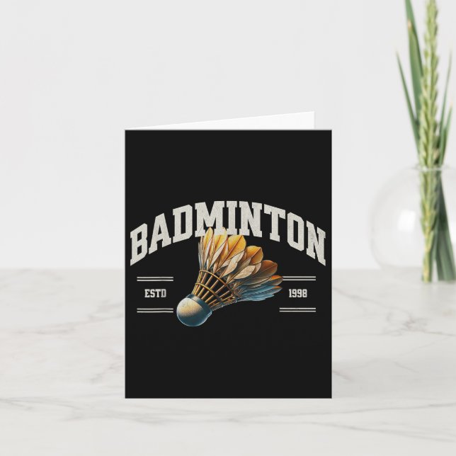 Badminton Shuttle  Card (Front)