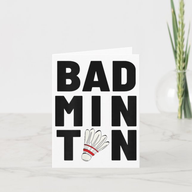 Badminton Shuttle  Card (Front)