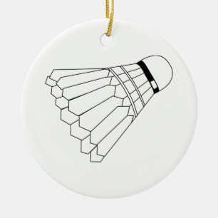 Badminton Shuttle Ceramic Tree Decoration