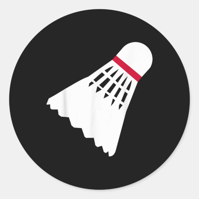 Badminton Shuttle  Classic Round Sticker (Front)