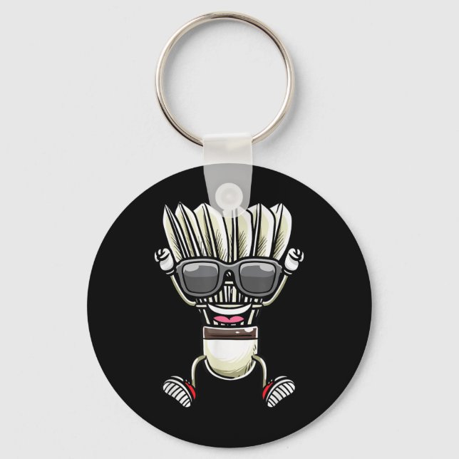 Badminton Shuttle Dancing  Key Ring (Front)