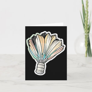 Badminton Shuttle Drawing Badmintonist Card