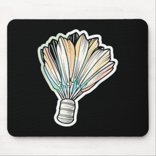 Badminton Shuttle Drawing Badmintonist  Mouse Mat