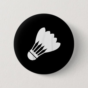 Badminton Shuttle Funny Sport Player Cool Gift 6 Cm Round Badge