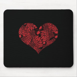 Badminton Shuttle Heart Mouse Mat