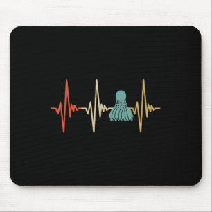 Badminton Shuttle Heartbeat Retro Vintage For Wome Mouse Mat