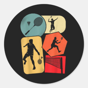 Badminton Shuttle Kids Boys Youth Men Classic Round Sticker