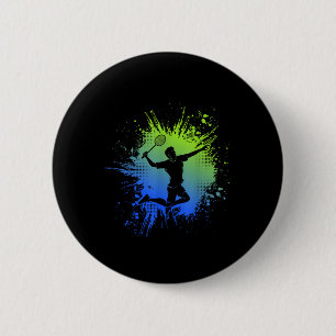 Badminton Shuttle Kids Youth Boys 6 Cm Round Badge