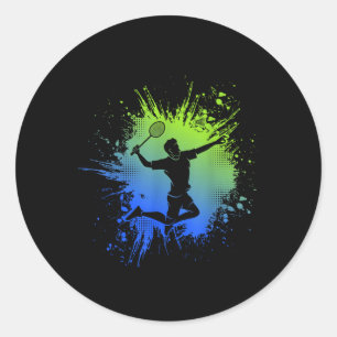 Badminton Shuttle Kids Youth Boys  Classic Round Sticker