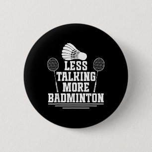 Badminton Shuttle Less Talking Badminton Player 6 Cm Round Badge